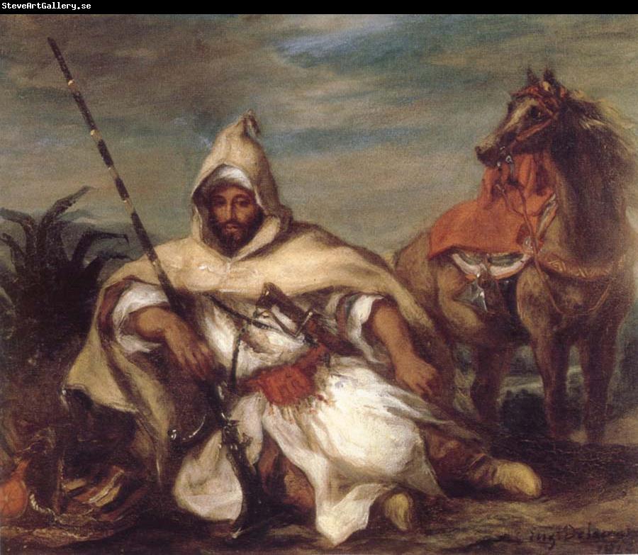 Eugene Delacroix A Moroccan from the Sultan-s Guard